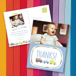 Carte Postale Boys Toys Fête d'anniversaire des enfants Merci No<br><div class="desc">Conçu par fat*fa*tin. Facile à customiser avec votre propre texte,  photo ou image. Pour des demandes personnalisées,  veuillez contacter fat*fa*tin directement. Des frais personnalisés s'appliquent. www.zazzle.com/fat_fa_tin www.zazzle.com/color_therapy www.zazzle.com/fatfatin_blue_knot www.zazzle.com/fatfatin_red_knot www.zazzle.com/fatfatin_mini_me www.zazzle.com/fatfatin_box www.zazzle.com/fatfatin_design www.zazzle.com/fatfatin_ink</div>