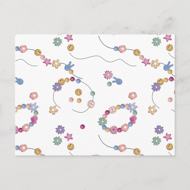 Carte Postale Bracelet d'amitié fille Motif de bijoux (Devant)