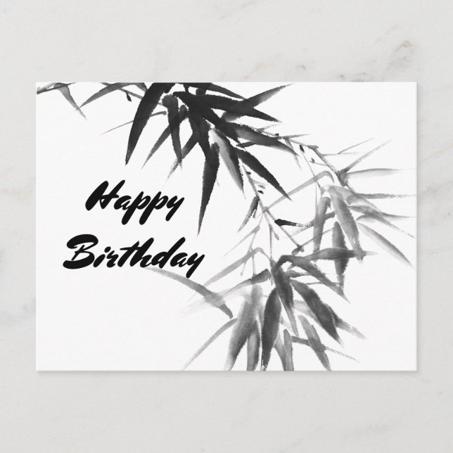 Carte Postale Bracelet en bambou noir (Devant)