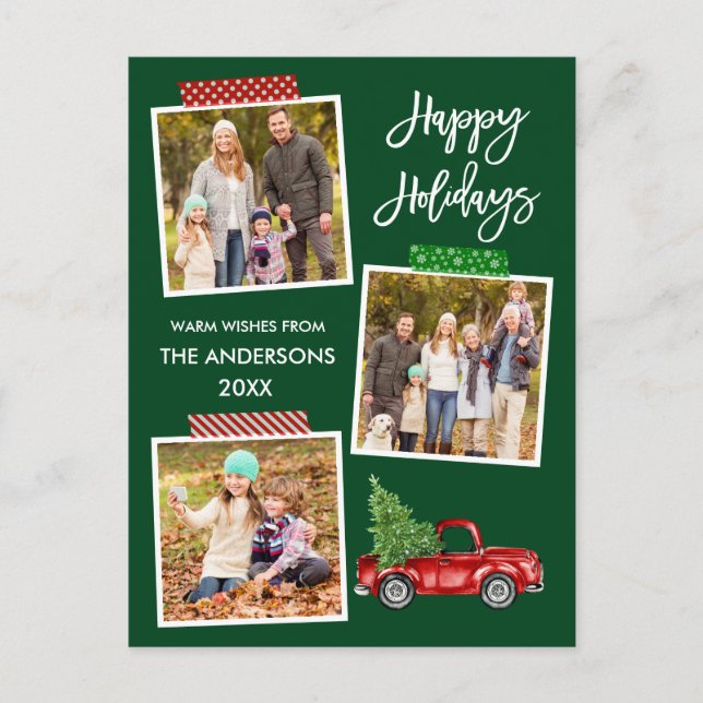 Carte Postale Bracelet Script Batterie Camion Vintage Vacances (Devant)