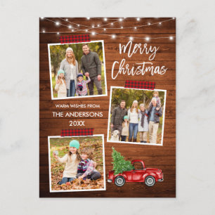 Carte Postale Bracelet Script Plaid Craft Bande Camion Lumières