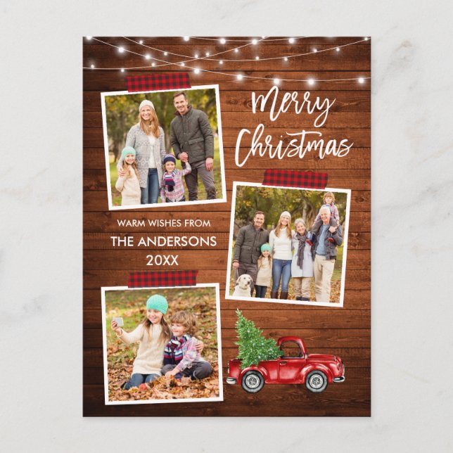 Carte Postale Bracelet Script Plaid Craft Bande Camion Lumières  (Devant)