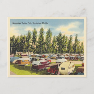 Carte Postale Bradenton Floride parc de remorques vintage