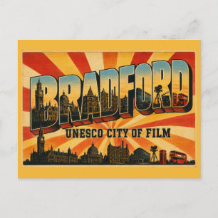 Carte Postale  Bradford Angleterre UNESCO Ville du Film Vintage