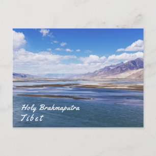 Carte Postale Brahmaputra rivière et paysage de montagne - Tibet