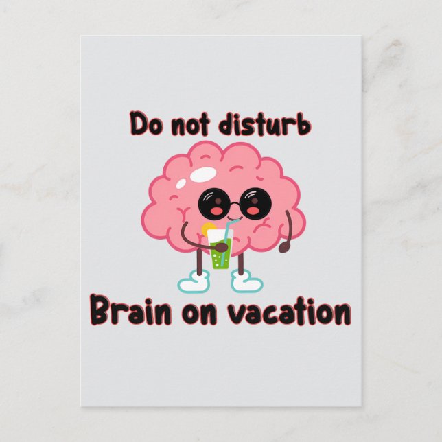 Carte Postale  Brain on Vacation (Devant)