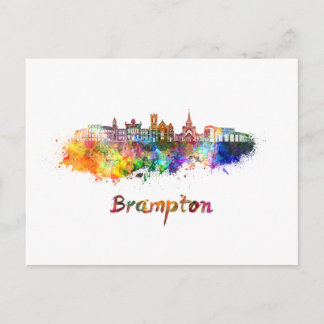 Carte Postale Brampton skyline in watercolor
