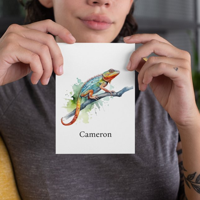 Carte Postale Branche des couleurs : Chameleon Art, coutume (Créateur téléchargé)