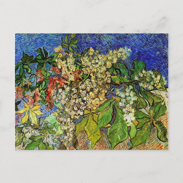 Carte Postale Branches de châtaignes florissantes Van Gogh Art (Devant)