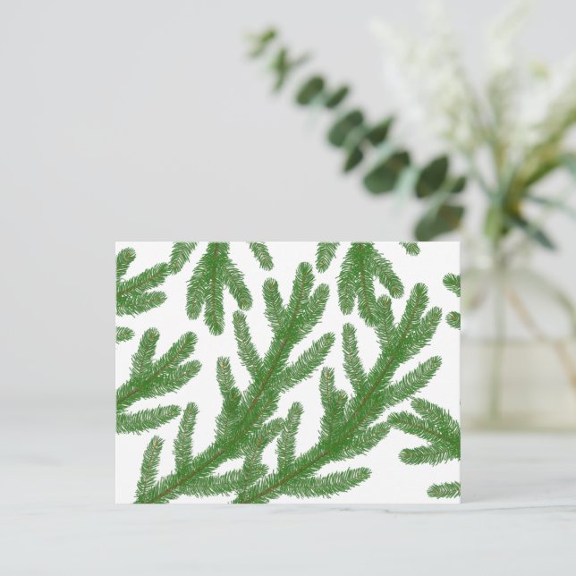 Carte Postale branches de sapin de Noël (Debout devant)