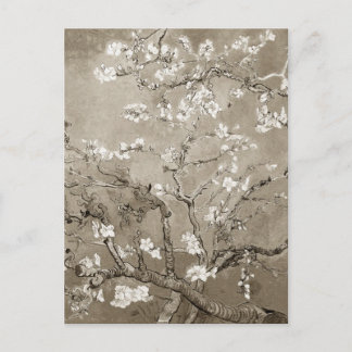 Carte Postale Branches Van Gogh Almond en Bloom - Sepia