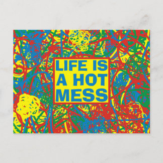 Carte Postale Bras chaud coloré explosion multi couleur éclabous