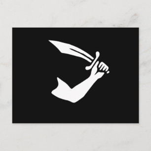 Carte Postale Bras pirate avec épée Thomas Tew