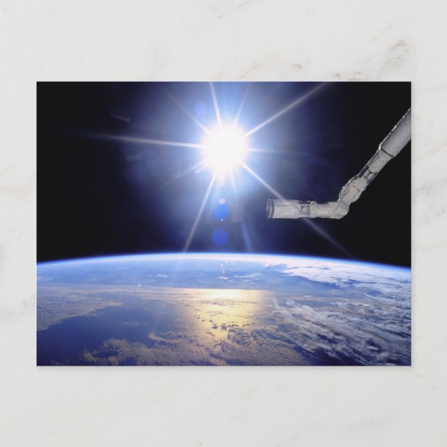 Carte Postale Bras robotisé de la navette spatiale en orbite ter (Devant)