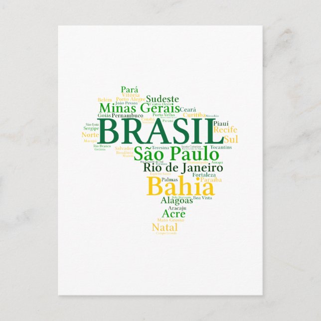 Carte Postale Brasil Estados e Capitais (Devant)
