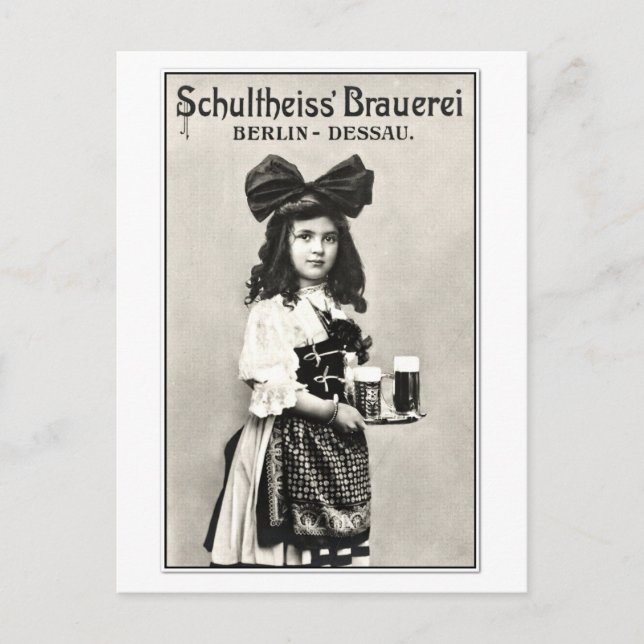 Carte Postale Brasserie de bière Berlin vintage Allemagne photo  (Devant)