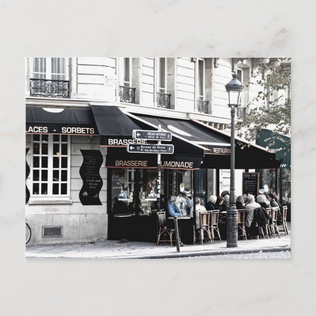CARTE POSTALE BRASSERIE STREET SHOP COFFEE SHOP POSTCROSSING (Devant)