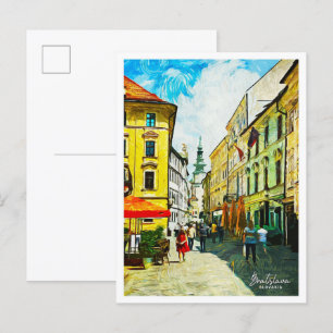 Carte Postale Bratislava Slovaquie Belle peinture à l'huile