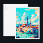 Carte Postale Bratislava Slovaquie illustration de voyage vintag<br><div class="desc">Bratislava Slovaquie vintage lieu de voyage illustration</div>