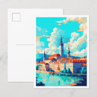 Bratislava Slovaquie illustration de voyage vintag