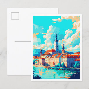 Carte Postale Bratislava Slovaquie illustration de voyage vintag