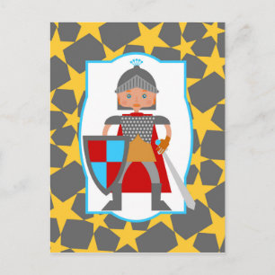 Carte Postale Brave Knight Boy fête d'anniversaire