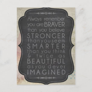 Carte Postale Braver, Plus Fort, Plus Intelligent Et Deux Fois P