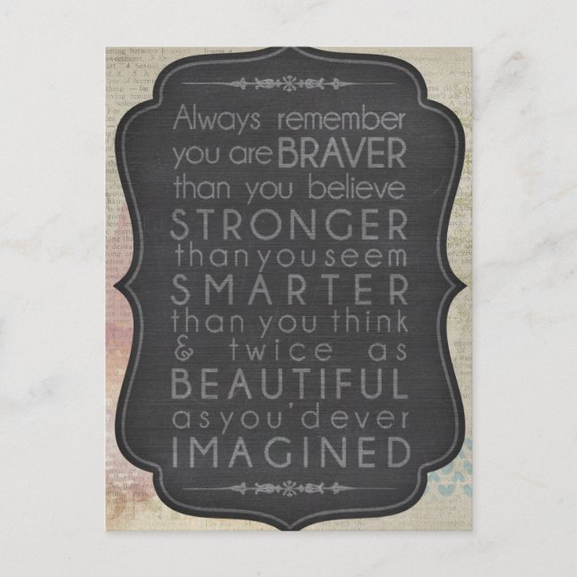 Carte Postale Braver, Plus Fort, Plus Intelligent Et Deux Fois P (Devant)