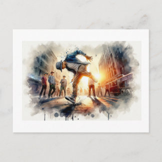 Carte Postale Breakdancing in the City,