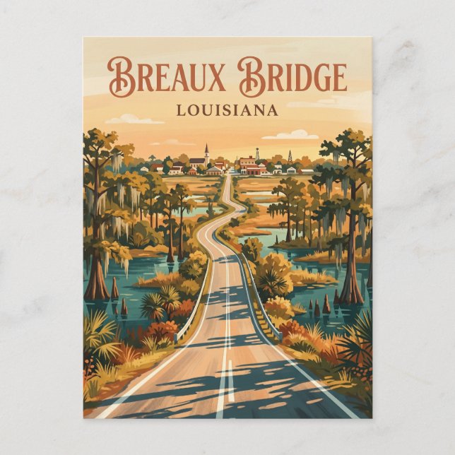 Carte Postale Breaux Bridge États-Unis (Devant)