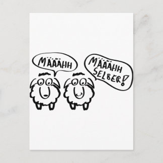 Carte Postale brebis schafe määähhh määähhh selber !