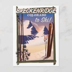 Carte Postale Breckenridge, affiche de ski du Colorado