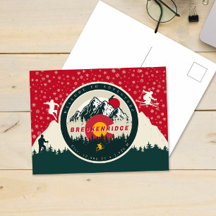 Carte Postale Breckenridge Colorado Drapeau Montagne Ski Souveni