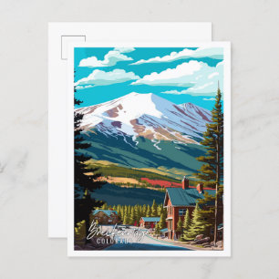 Carte Postale Breckenridge Colorado illustration de voyage vinta