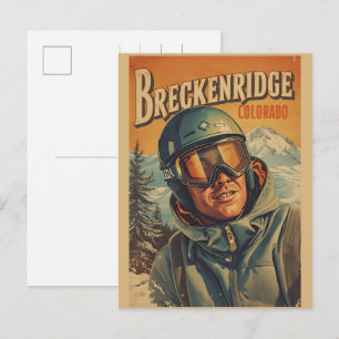 Carte Postale Breckenridge colorado Montagne Rocheuse de style v