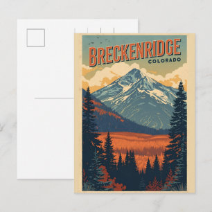 Carte Postale Breckenridge colorado Rocky Mountain vintage
