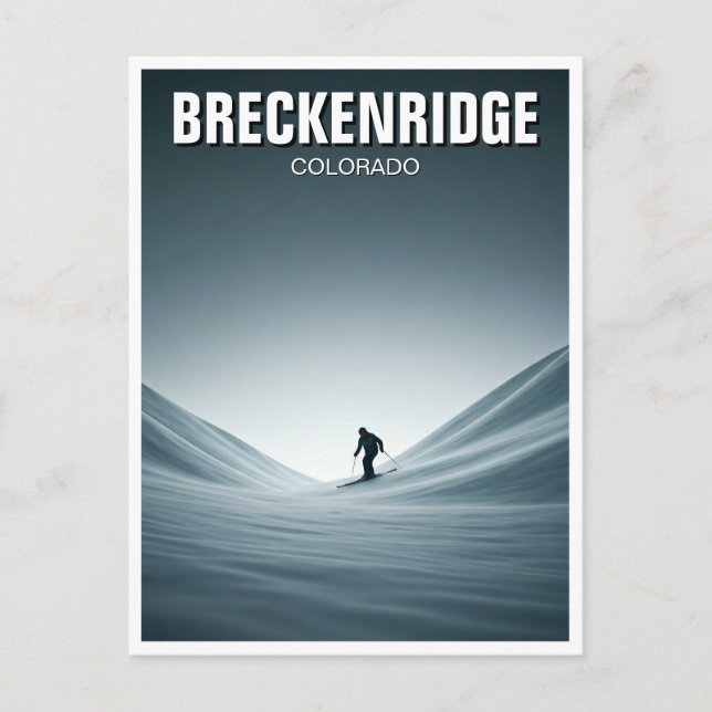 Carte Postale Breckenridge Colorado Skiing Skier Travel (Devant)