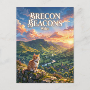 Carte Postale Brecknockshire Beacons au Pays de Galles