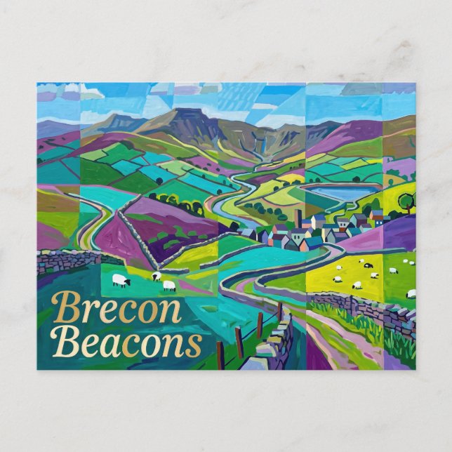 Carte Postale Brecon Beacons Pays de Galles (Devant)