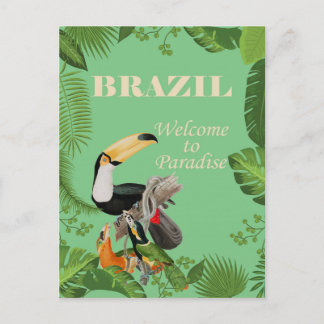 Carte Postale Brésil, Bienvenue au paradis,