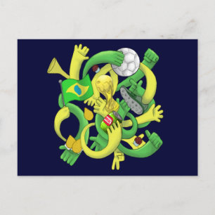 Carte Postale Brésil Brésil culture de football cadeaux