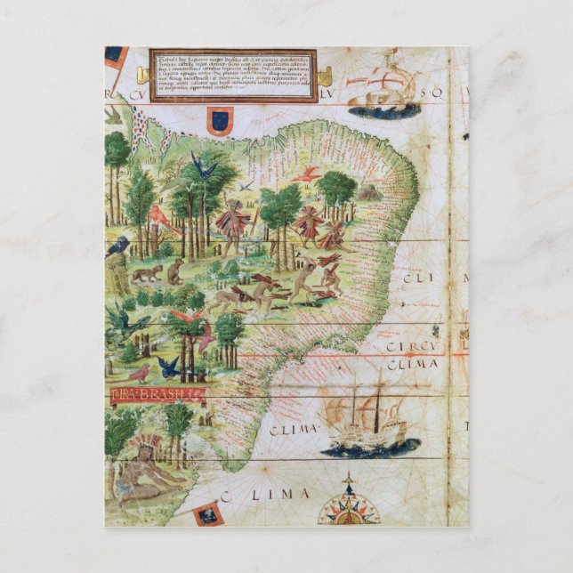 Carte Postale Brésil de l'Atlas Miller (Devant)