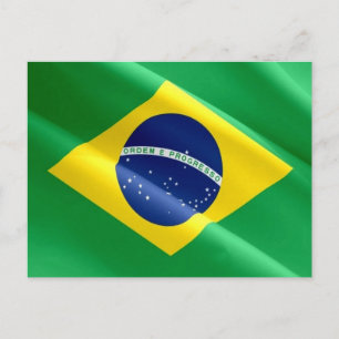 Carte Postale Brésil - drapeau brésilien -