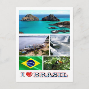 Carte Postale Brésil - I Love -