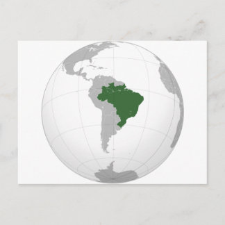 Carte Postale Brésil (projection orthographique)
