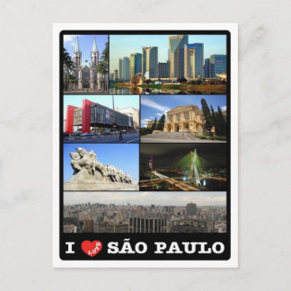 Carte Postale Brésil - Sao Paulo - I Love -