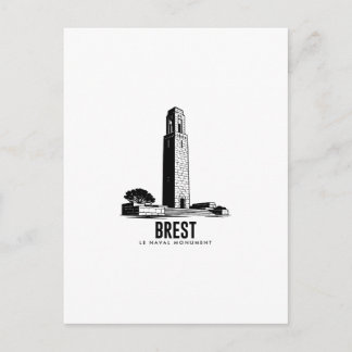 Carte Postale Brest  Monument Naval  Affiche Vintage Bretagne  D