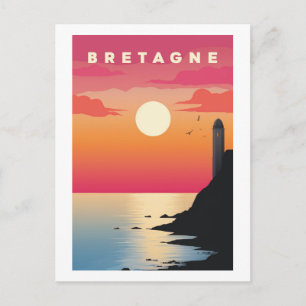 Carte Postale Bretagne - Affiche Vintage - Breton - Bzh - Breizh