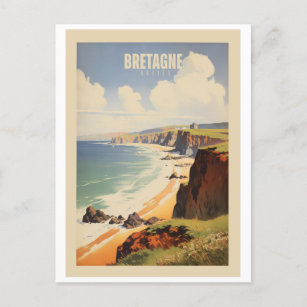 Carte Postale Bretagne - Affiche Vintage - Breton - Bzh - Breizh