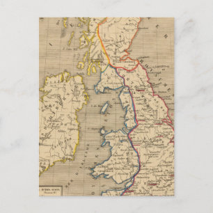 Carte Postale Bretagne anglo-saxonne, 800 ans après Jésus-Christ